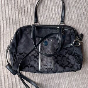 Black Silver Coach Women's Bag